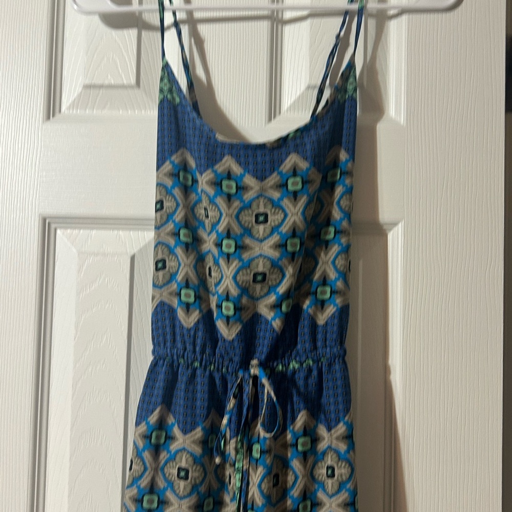 Banana Republic Blue and Green Maxi Dress